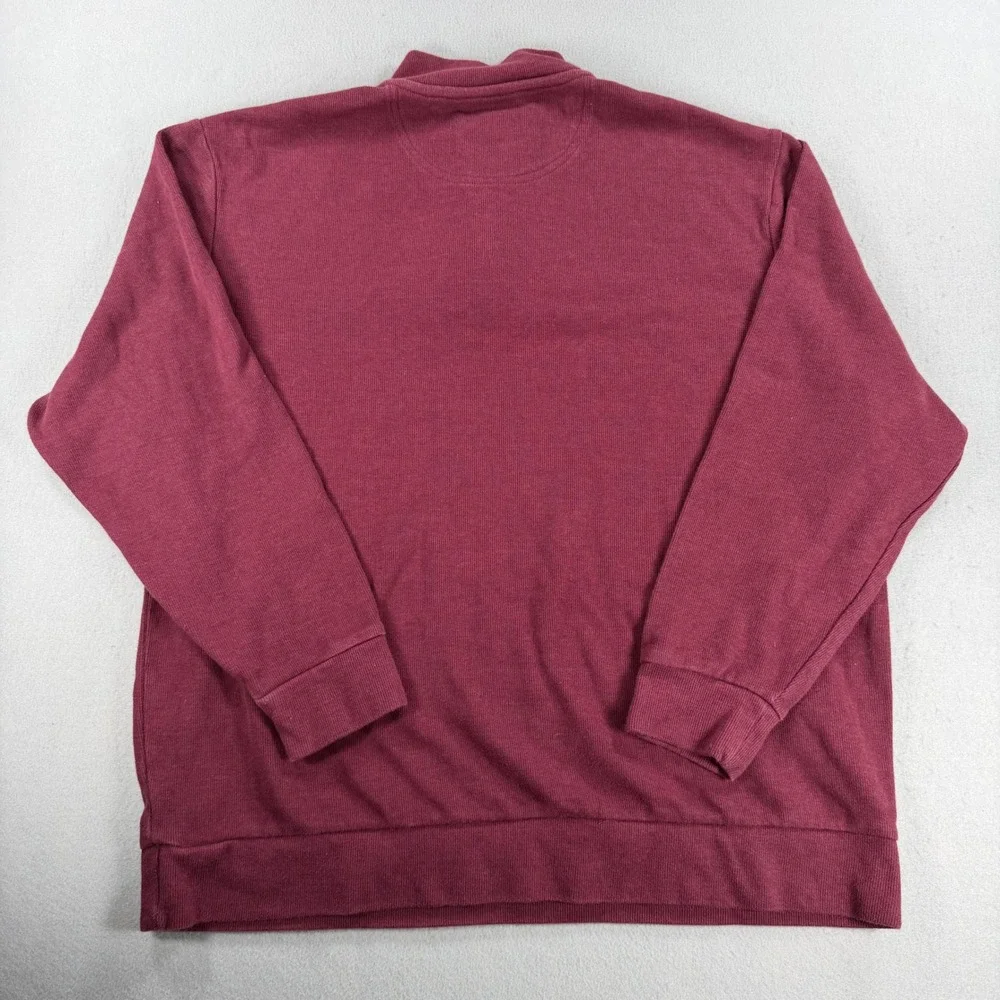 US Polo Assn Quarter Zip Pullover Sweater Mens 3XL Burgundy Maroon Long Sleeve